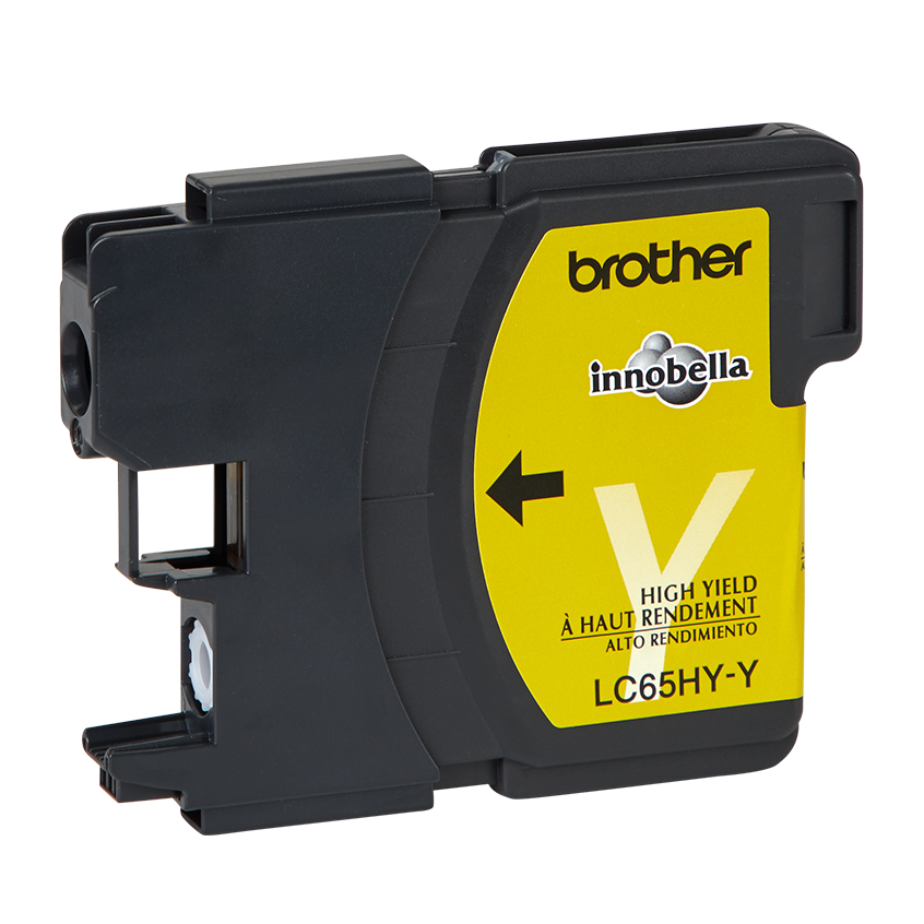 Yellow Brother LC65HYY High-Yield Ink Cartridge 750 Page-Yield 